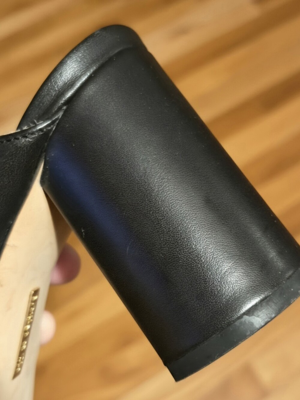 🤎 Louise et Cie Kimba Peep Toe Leather Mule Size 8M - Picture 5 of 9